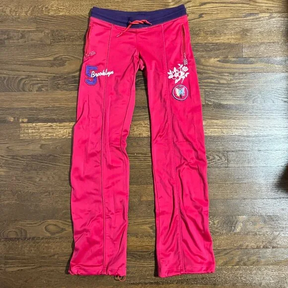 Triple Five Soul low rise magenta pink Soul Fantasy track pants XS RARE vintage - Picture 1 of 9